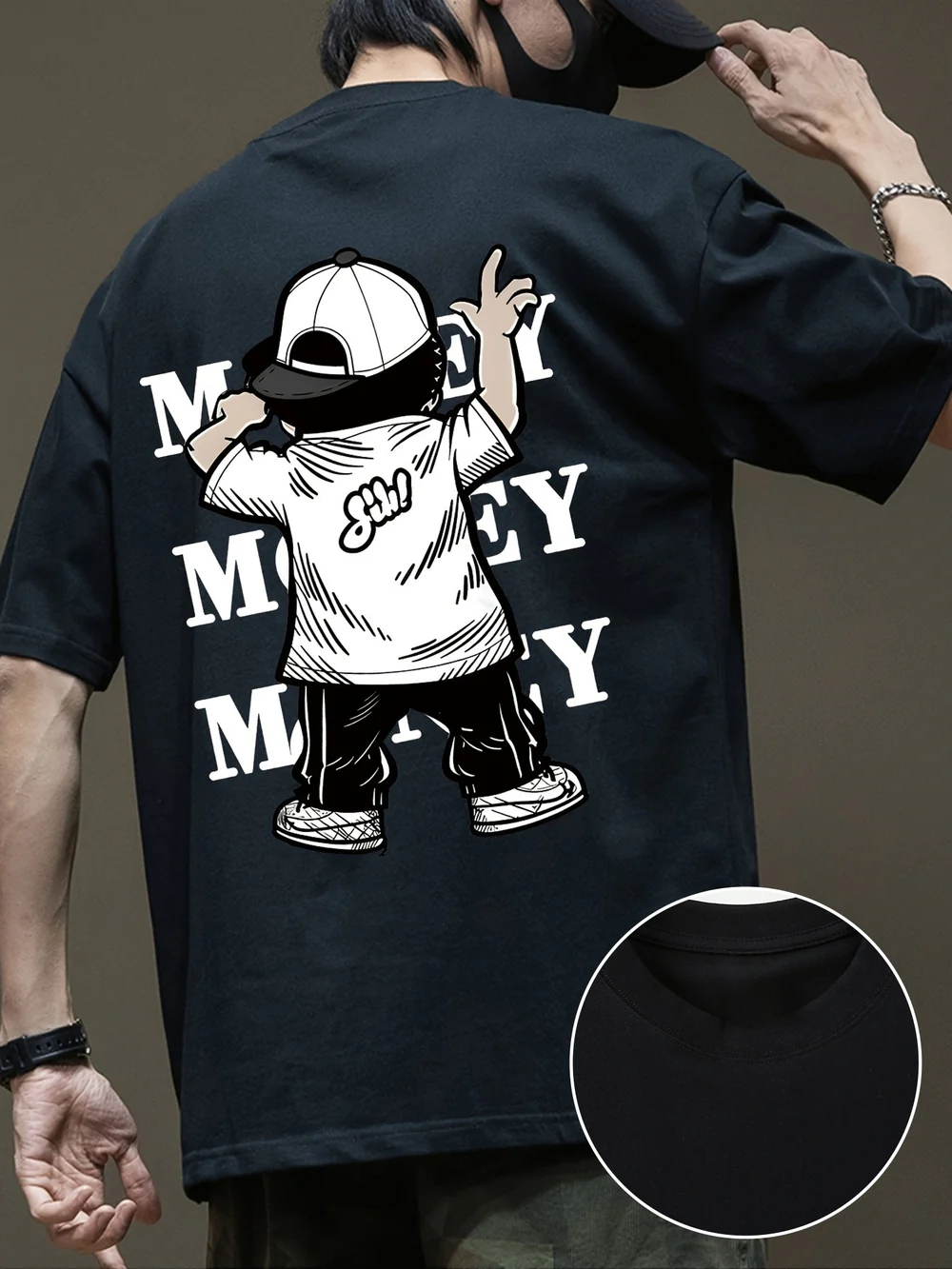 Money Boy Graphic Print Oversized T-shirt